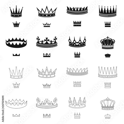 Isolated object of medieval and nobility icon. Set of medieval and monarchy vector icon for stock.