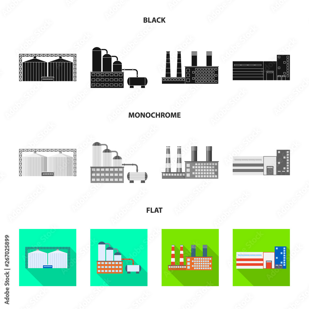 Isolated object of production and structure symbol. Collection of production and technology stock vector illustration.