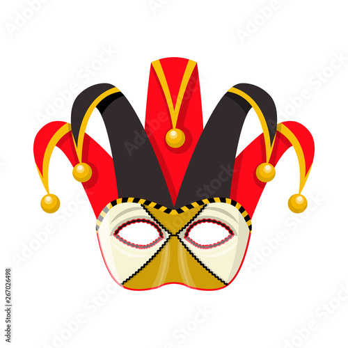Vector illustration of carnival and theatrical sign. Set of carnival and mystery stock symbol for web.