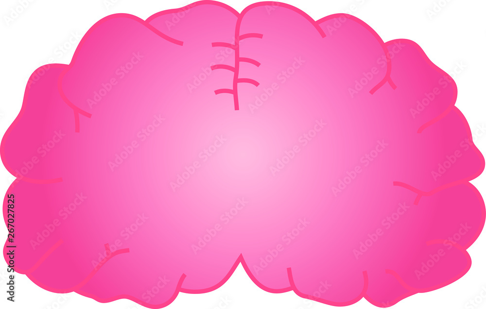 Illustration of a cute Gradation brain Illustration of a cute Gradation brain