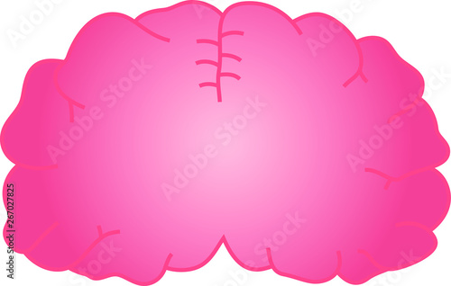 Illustration of a cute Gradation brain