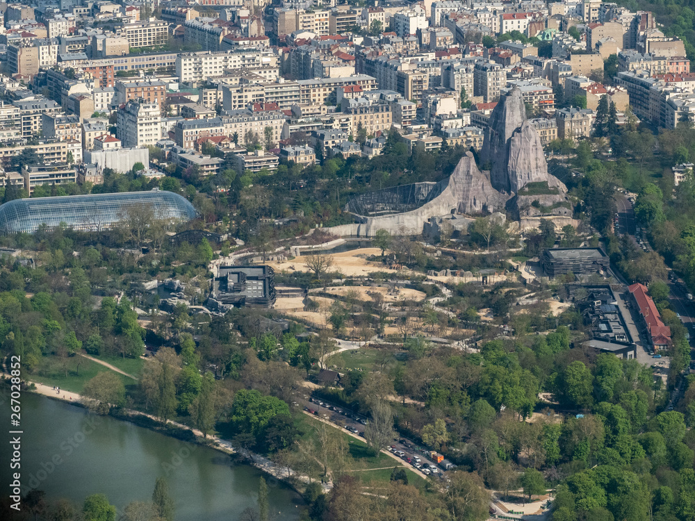 vue aérienne du zoo de Vincennes près de Paris