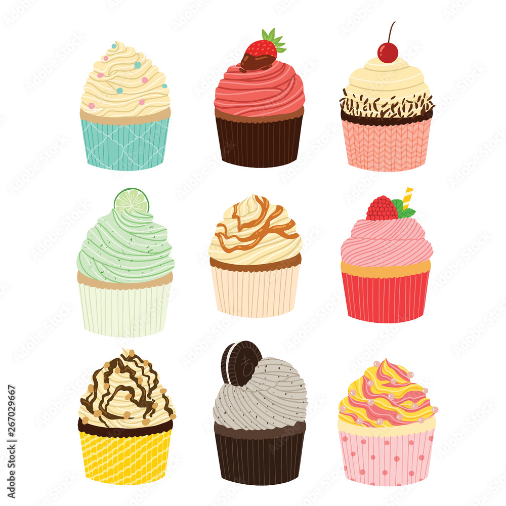 cute delicious cupcake varian set cute delicious cupcake varian set