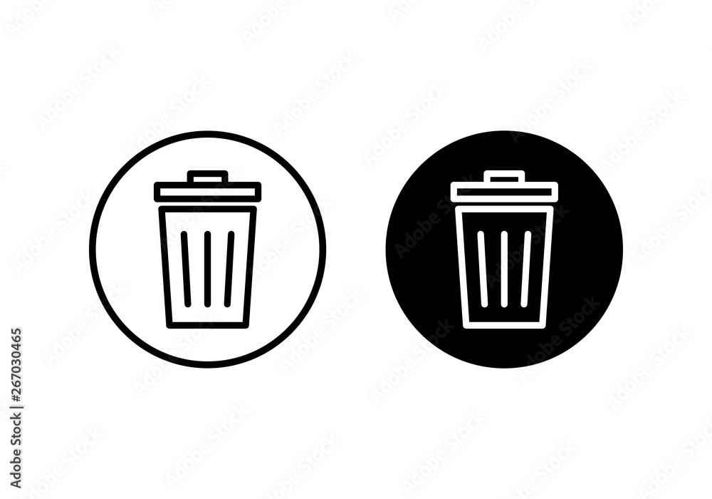 Trash icon vector. trash can icon. Delete icon vector