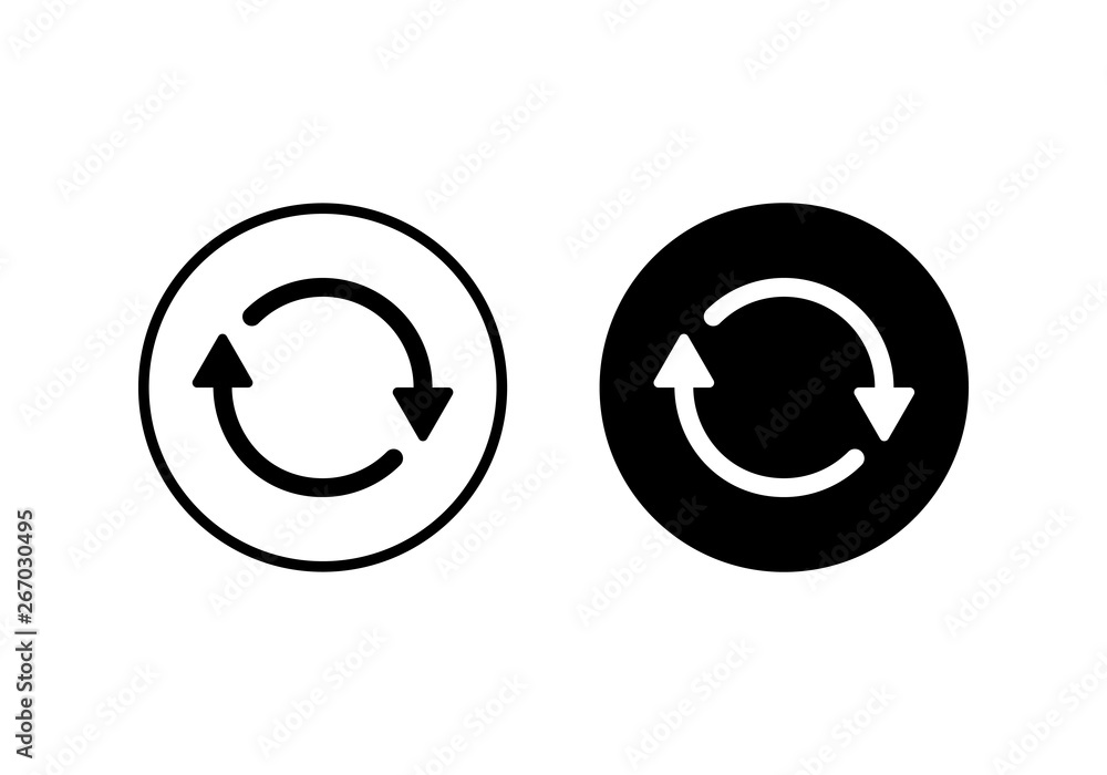 Update icon vector. Reload symbol. refresh icon Update icon vector. Reload symbol. refresh icon