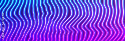 Neon lines background with glowing 80s new retro vaporwave or synthwave style