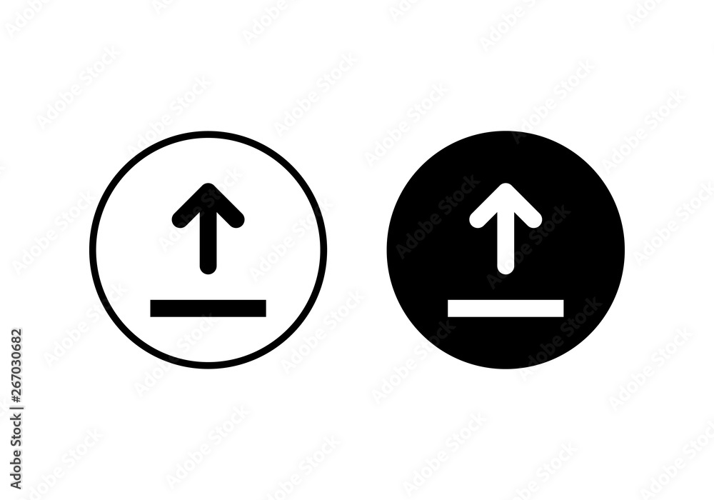 Upload icon vector. Upload sign icon. Upload button. Load symbol. Upload icon vector. Upload sign icon. Upload button. Load symbol.