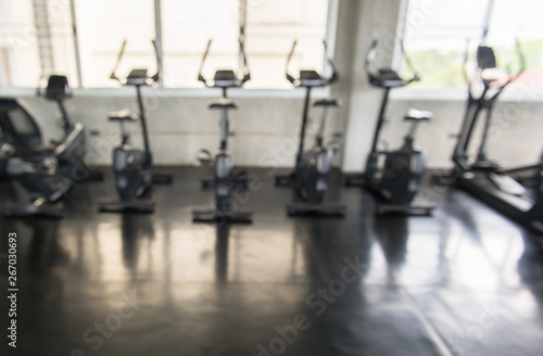 Picture of abstract gym center blurred background,Indoor sport club