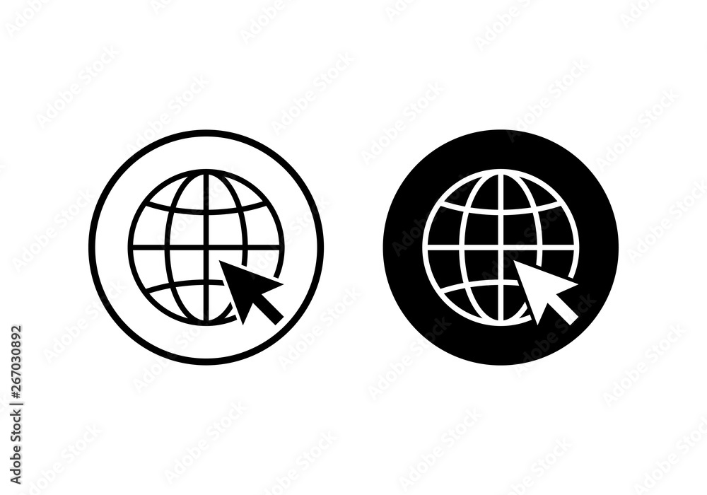 Web icon vector. Web icon page symbol for your web design. Internet world vector Web icon vector. Web icon page symbol for your web design. Internet world vector