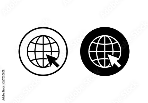 Web icon vector. Web icon page symbol for your web design. Internet world vector
