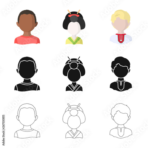 Vector illustration of imitator and resident logo. Collection of imitator and culture stock symbol for web.