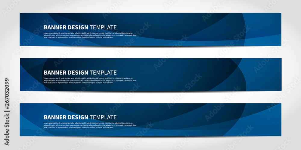 Vector banners with abstract geometric blue background Vector banners with abstract geometric blue background