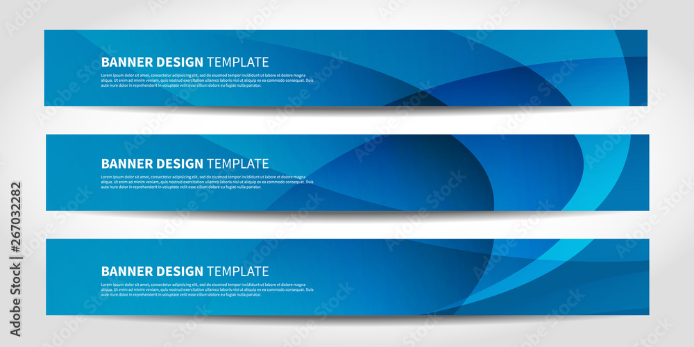 Vector banners with abstract geometric blue background Vector banners with abstract geometric blue background