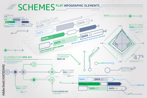 Schemes Flat Infographic Elements