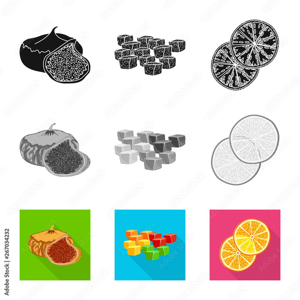 Isolated object of food  and raw  icon. Collection of food  and nature   stock symbol for web.