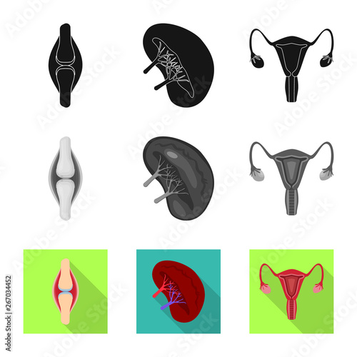 Vector design of biology and scientific sign. Collection of biology and laboratory stock symbol for web.