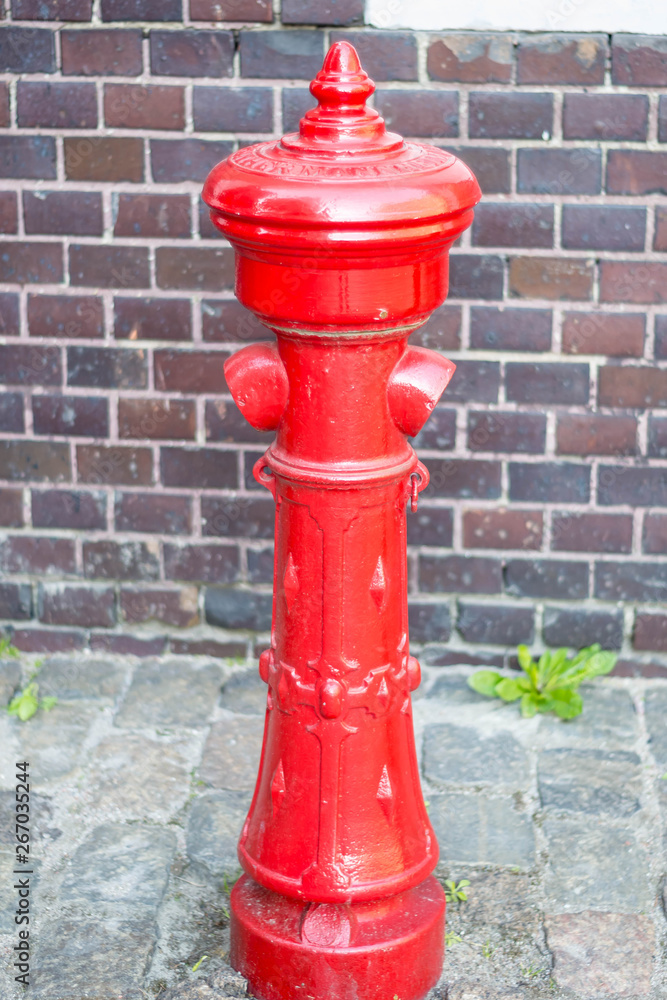 red fire hydrant city old