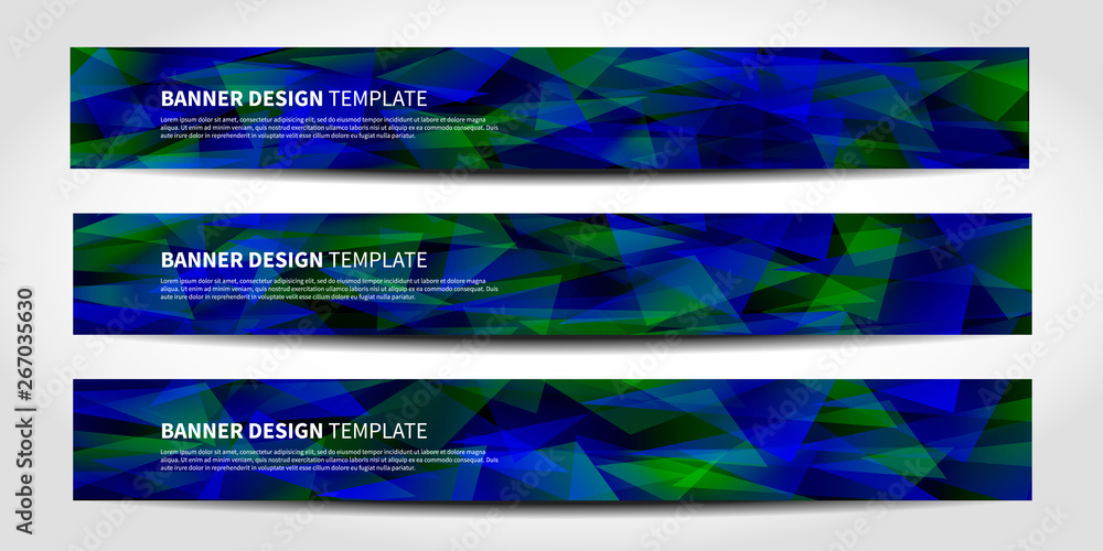 Vector blue banners with abstract geometric background. Website headers Vector blue banners with abstract geometric background. Website headers