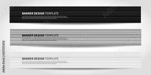Vector banners with abstract geometric background. Website headers or footers design