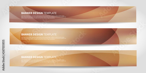 Vector banners with abstract geometric background. Website headers