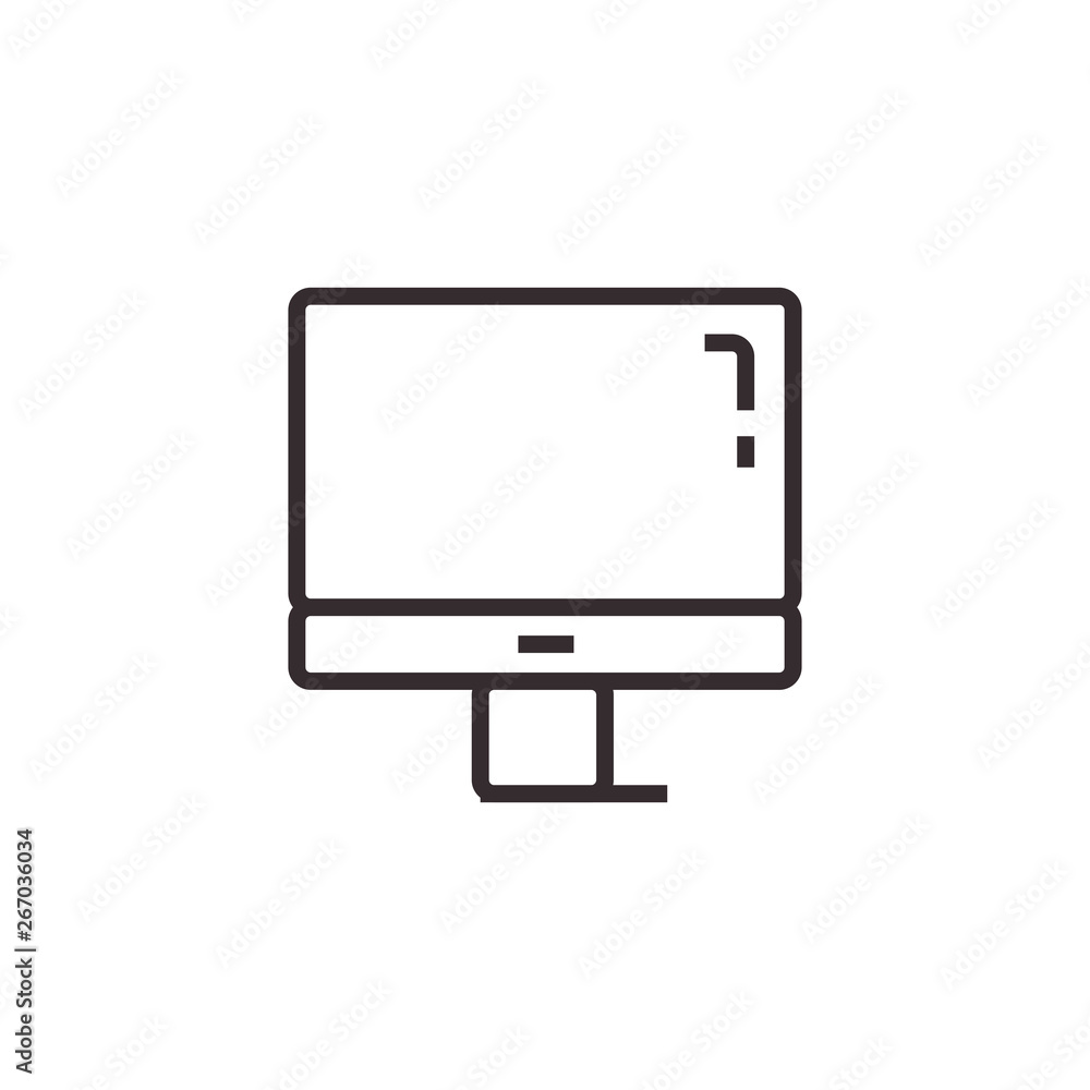 Monitor Vector Icon, Pixel perfect Eps10. Office Symbol Monitor Vector Icon, Pixel perfect Eps10. Office Symbol