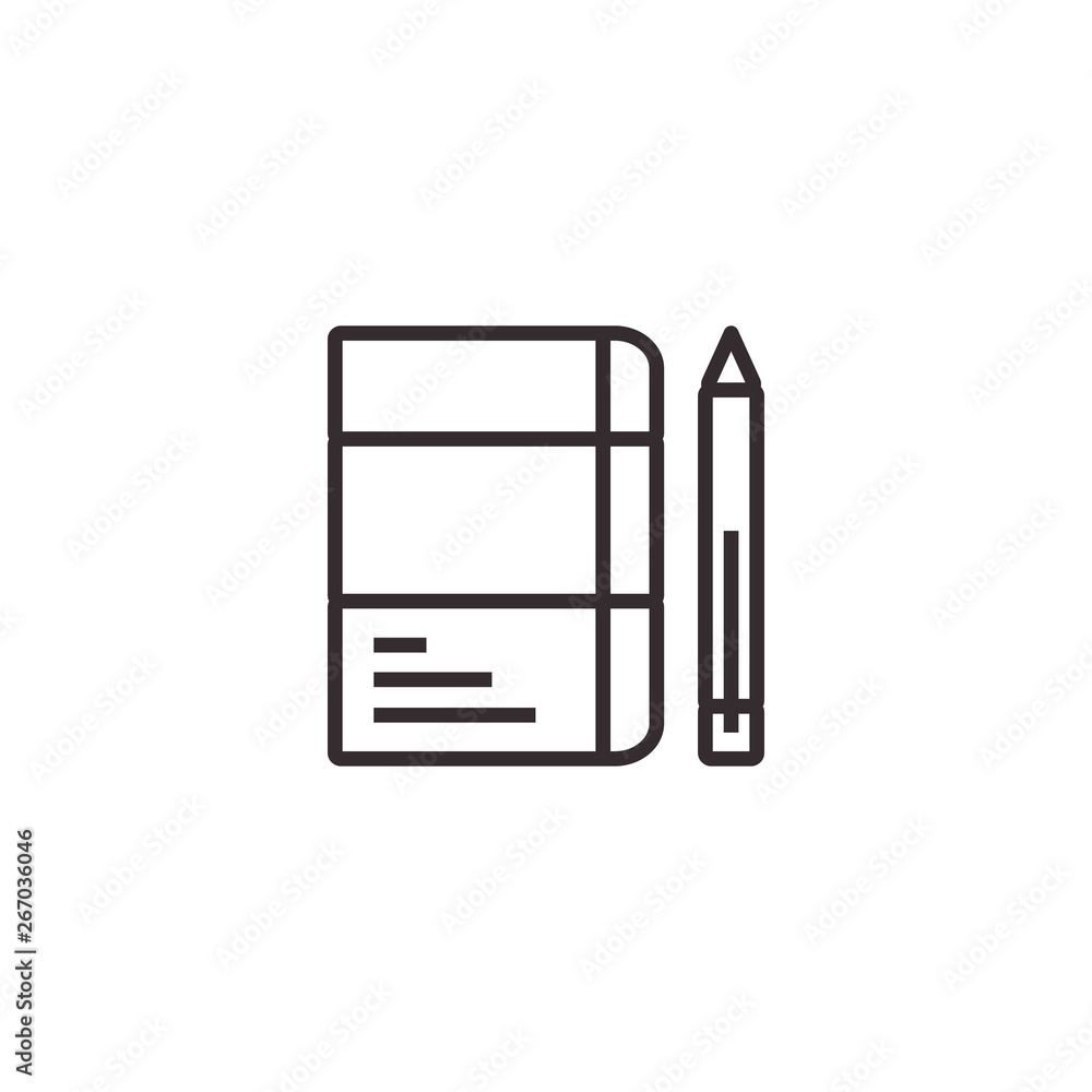 Pencil and Notebook, Stationary Vector Icon, Pixel perfect Eps10. Office Symbol Pencil and Notebook, Stationary Vector Icon, Pixel perfect Eps10. Office Symbol