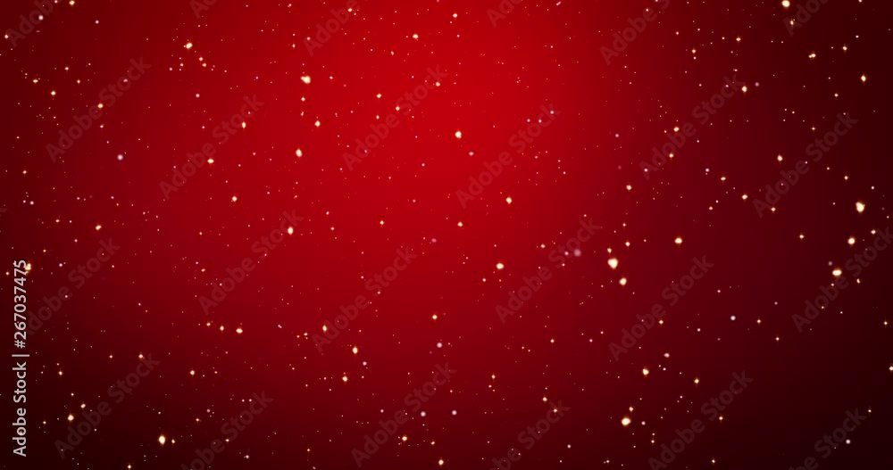 Golden confetti and bokeh lights on the red Merry Christmas background. Golden confetti and bokeh lights on the red Merry Christmas background.
