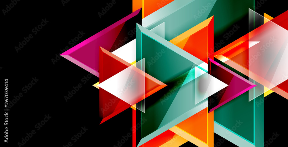 Glossy shiny triangles background Glossy shiny triangles background