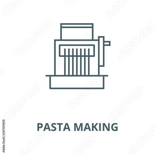 Pasta making vector line icon, outline concept, linear sign