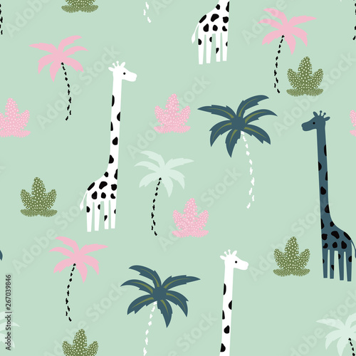 seamless pattern giraffe