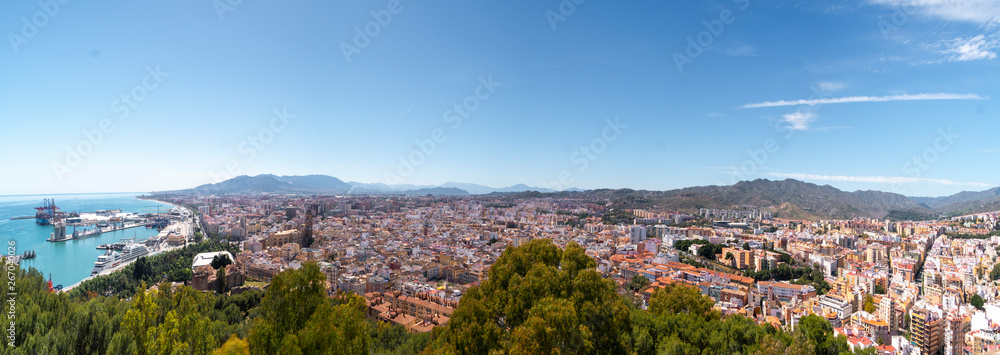 Panoramic of Málaga from Gibralfaro