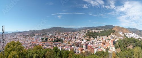 Panoramic of Málaga from Gibralfaro castle