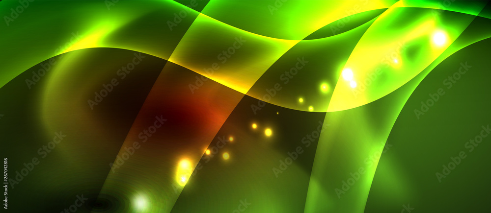 Neon color wave lines abstract background, magic techno futuristic light Neon color wave lines abstract background, magic techno futuristic light