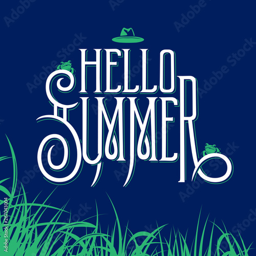 Hello Summer lettering sign (ID: 267043004)