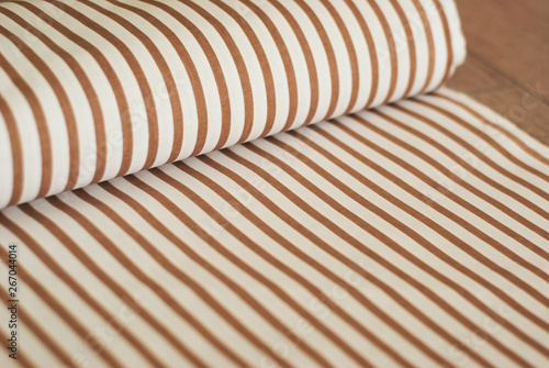 texture of white fabric with vertical stripes