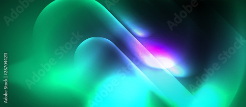 Neon glowing techno lines, hi-tech futuristic abstract background template