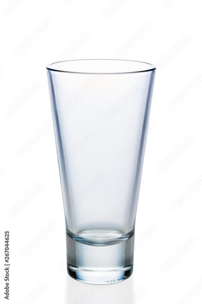 Empty transparent glass for dessert or cocktail isolated on white Empty transparent glass for dessert or cocktail isolated on white