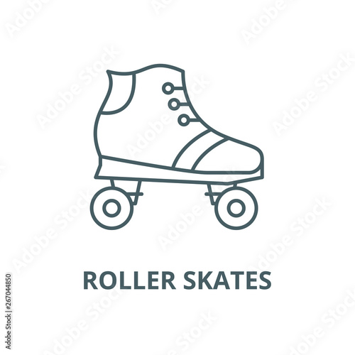 Roller skates vector line icon, outline concept, linear sign