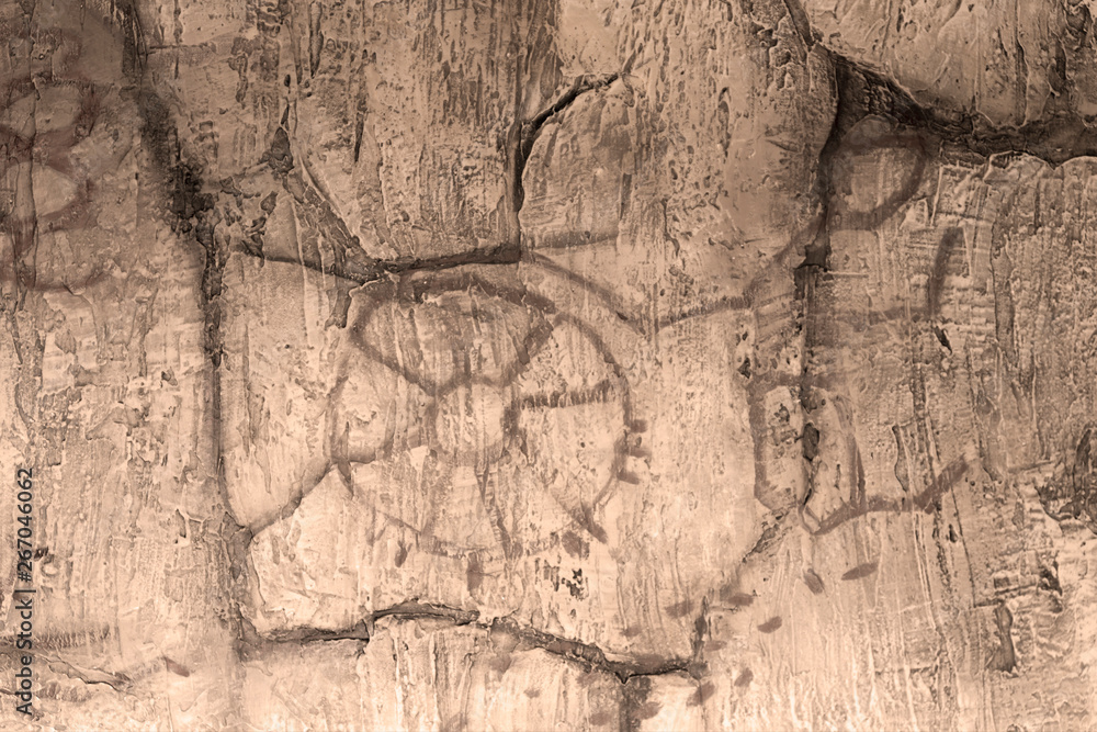 custom made wallpaper toronto digitalThe image of an ancient man on the wall of the cave. history of antiquities, archaeology.