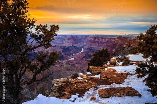 Winter Twilight Hour on the Grand Canyon