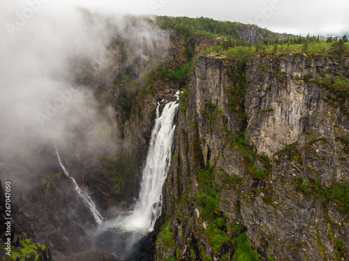 Voringsfossen waterfall  Mabodalen canyon Norway