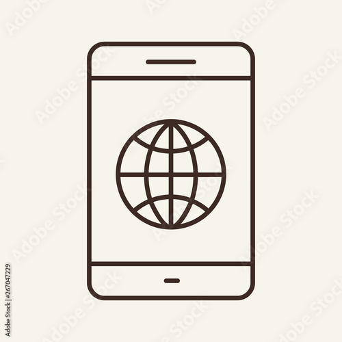 Roaming line icon