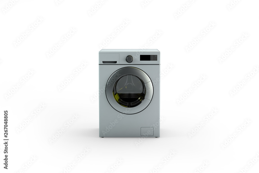 Washing Machine Isolated on White 3d render