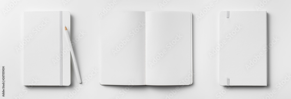 white notebook isolated on white background white notebook isolated on white background