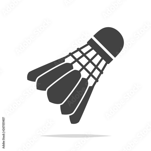 Badminton shuttlecock icon vector isolated