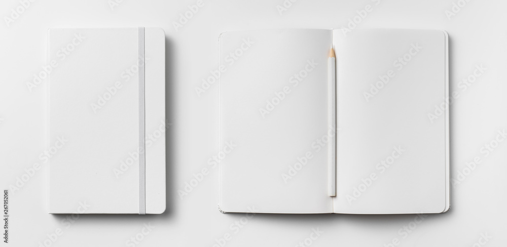 white notebook isolated on white background white notebook isolated on white background