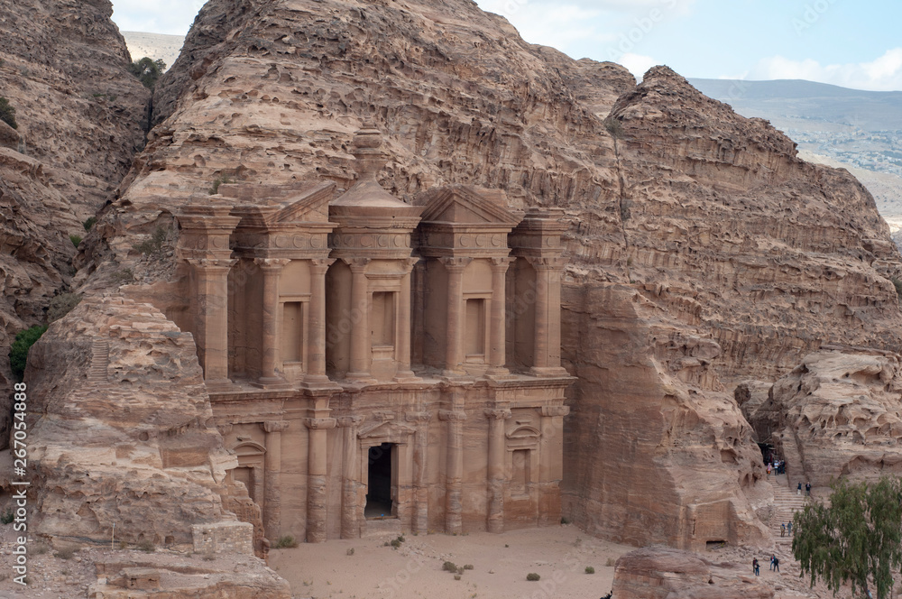 The monastery in world wonder Petra, Jordan