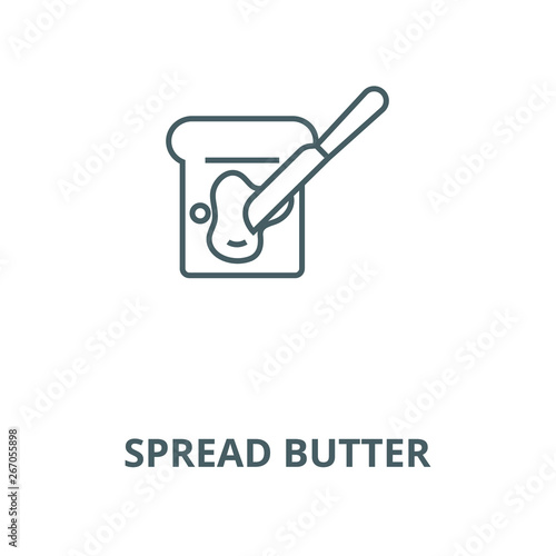 Spread butter vector line icon, outline concept, linear sign