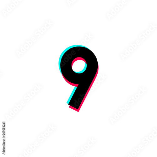 Number 9 Vector Template Design Illustration Design for Anniversary Celebration