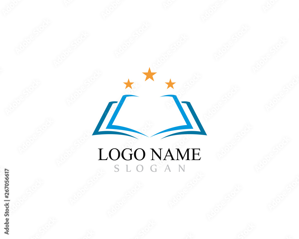 Book Logo Template vector Illustration design 